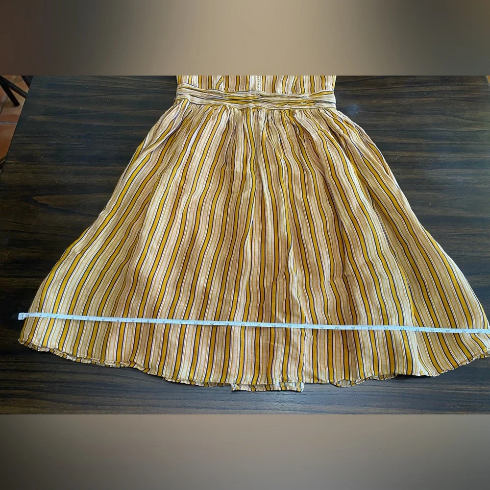 Tory Burch Striped Fit & Flare Midi Dress Short Sleeve Size 6